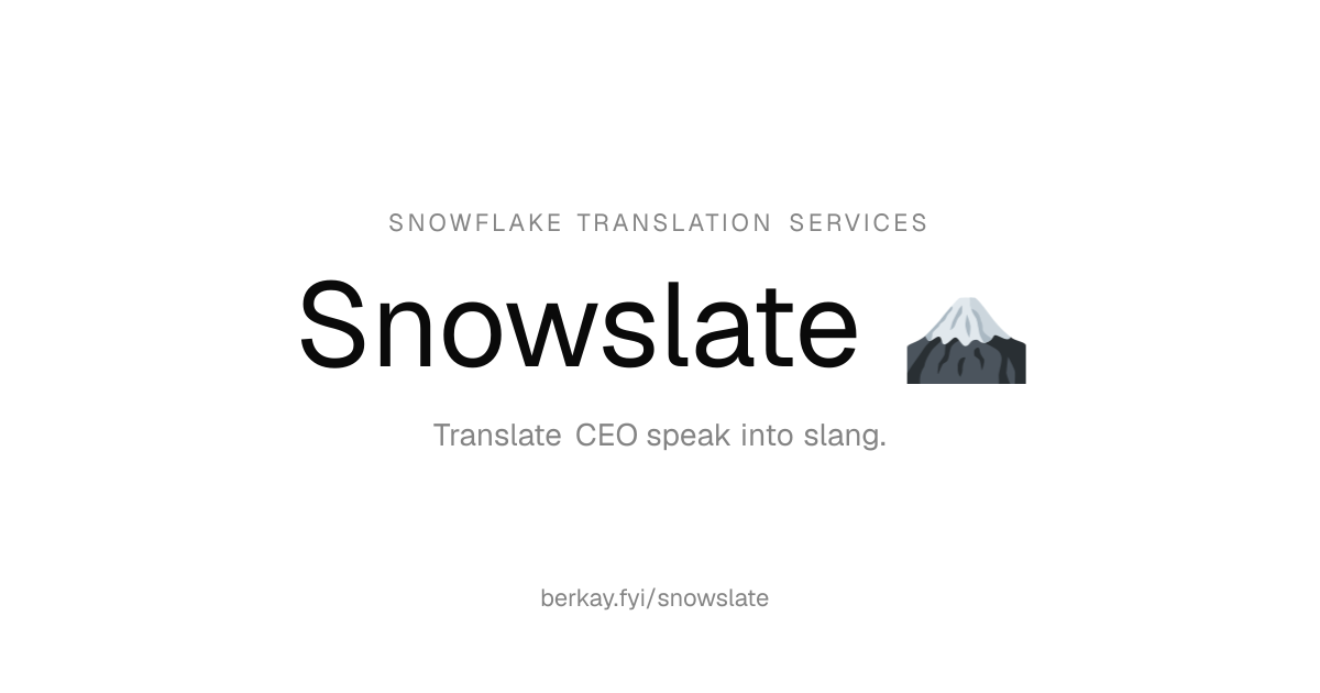 Snowslate cover